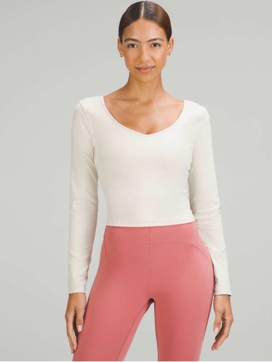 lululemon athletica Tops - 🤍 Lululemon Align Long Sleeve Shirt Natural Ivory Size 8 NWOT